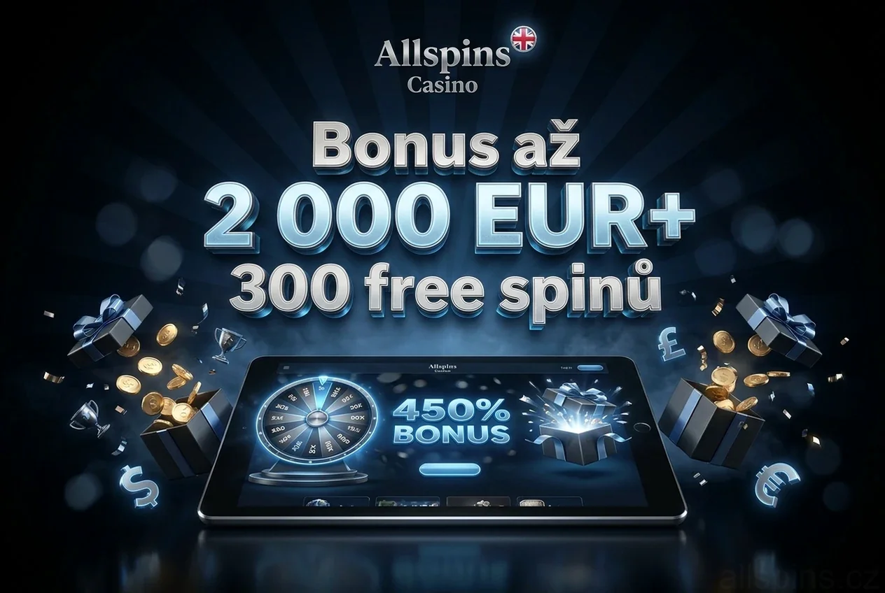 Bonus až 2 000 EUR+ 300 free spinů